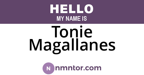 Tonie Magallanes