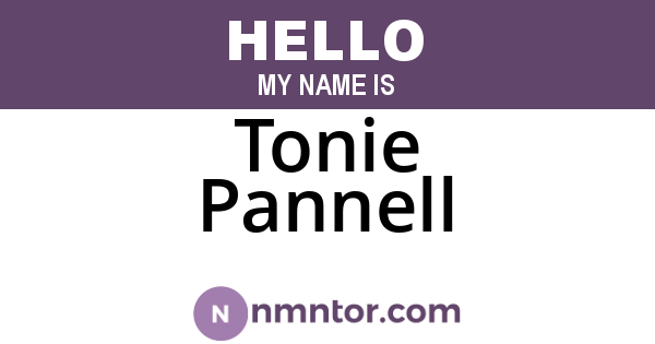 Tonie Pannell
