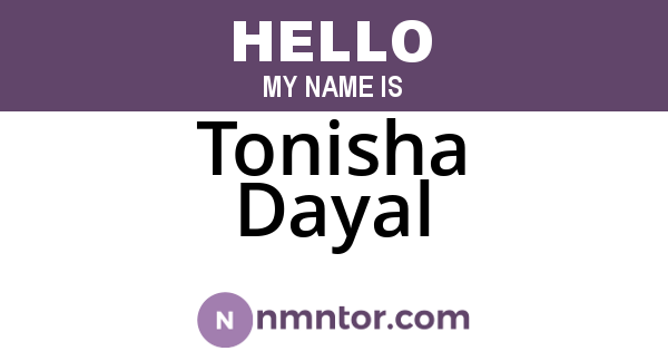 Tonisha Dayal