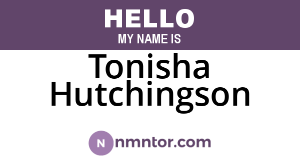 Tonisha Hutchingson