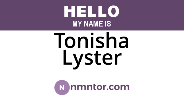 Tonisha Lyster