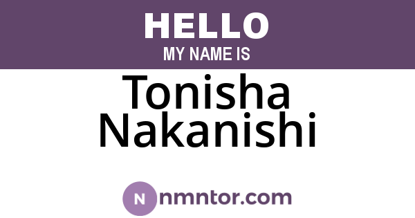 Tonisha Nakanishi