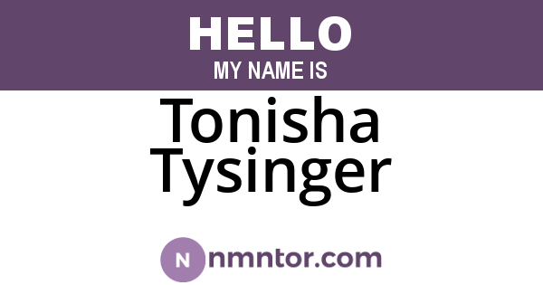Tonisha Tysinger
