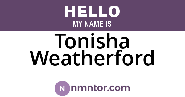 Tonisha Weatherford