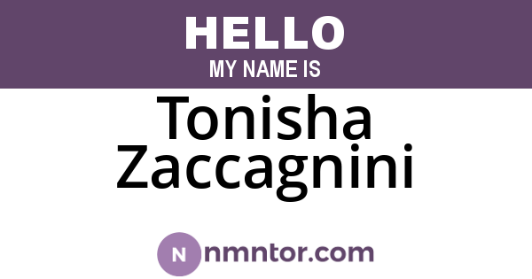Tonisha Zaccagnini