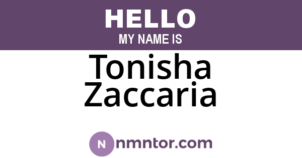 Tonisha Zaccaria