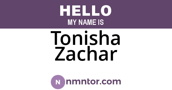 Tonisha Zachar