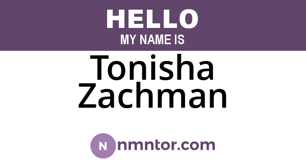 Tonisha Zachman