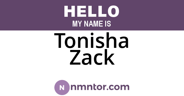 Tonisha Zack