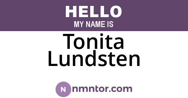 Tonita Lundsten