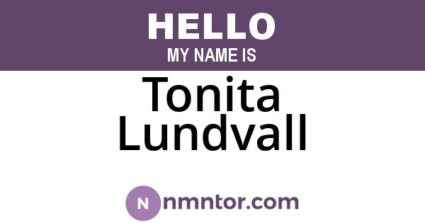 Tonita Lundvall