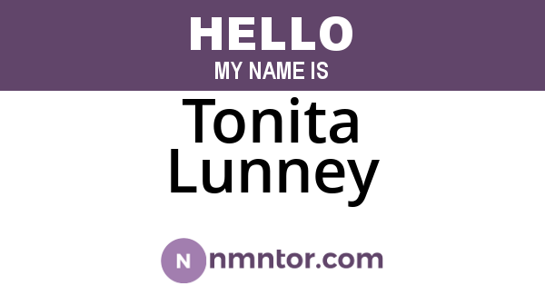 Tonita Lunney