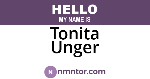 Tonita Unger