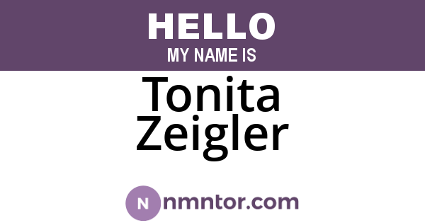 Tonita Zeigler