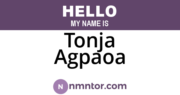 Tonja Agpaoa