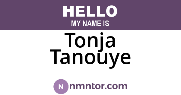 Tonja Tanouye