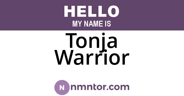 Tonja Warrior