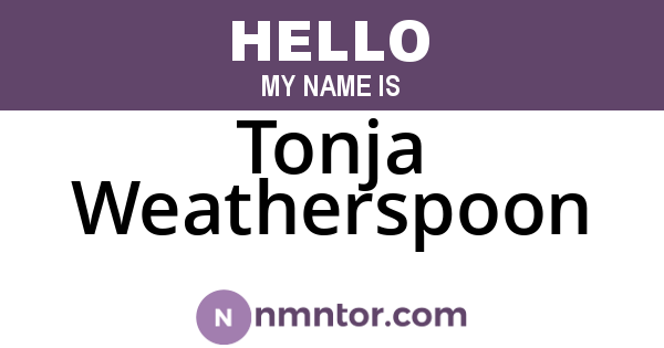 Tonja Weatherspoon