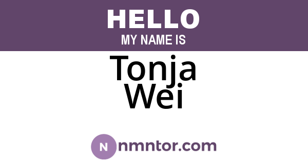 Tonja Wei