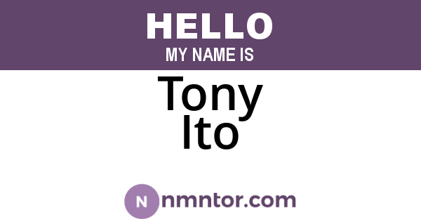 Tony Ito