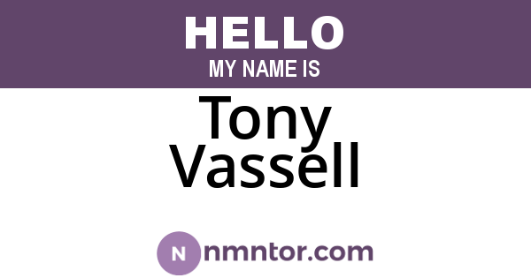 Tony Vassell