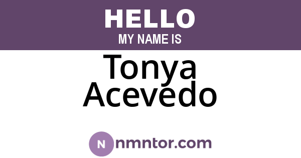 Tonya Acevedo
