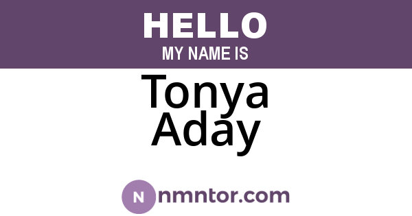 Tonya Aday
