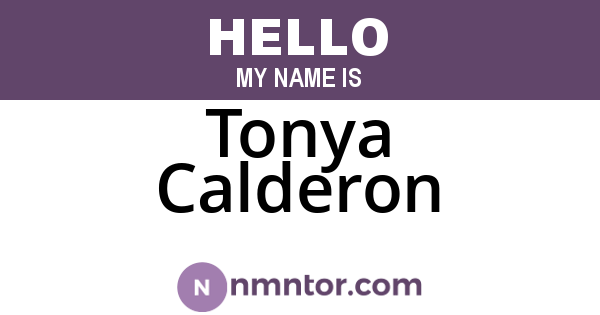 Tonya Calderon