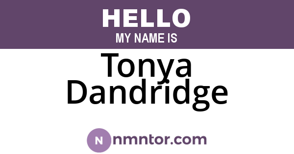 Tonya Dandridge
