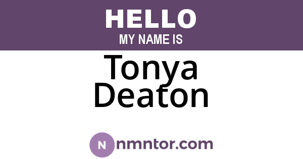Tonya Deaton
