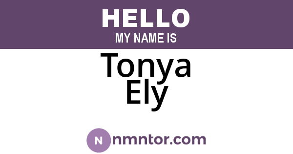 Tonya Ely