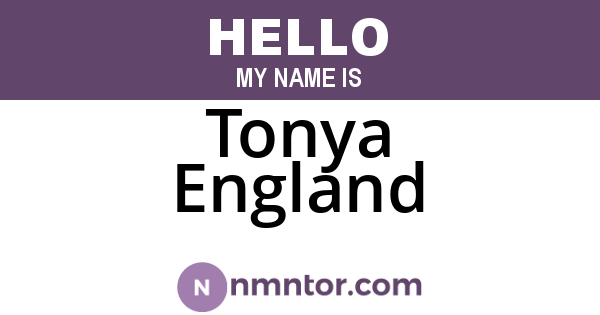 Tonya England