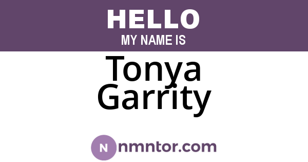 Tonya Garrity