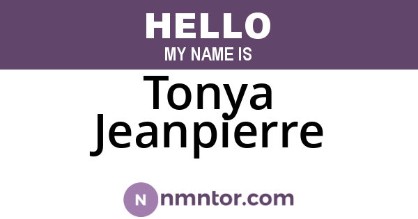 Tonya Jeanpierre