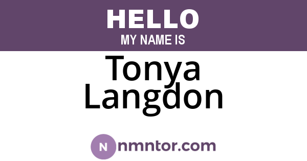 Tonya Langdon