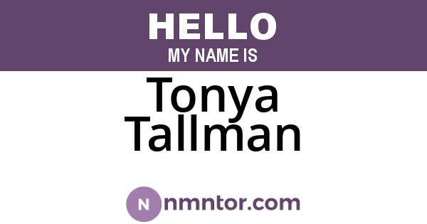 Tonya Tallman