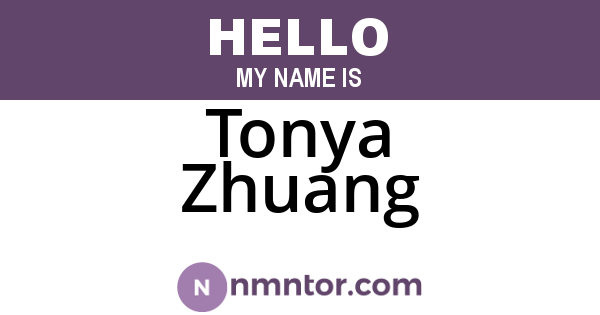 Tonya Zhuang