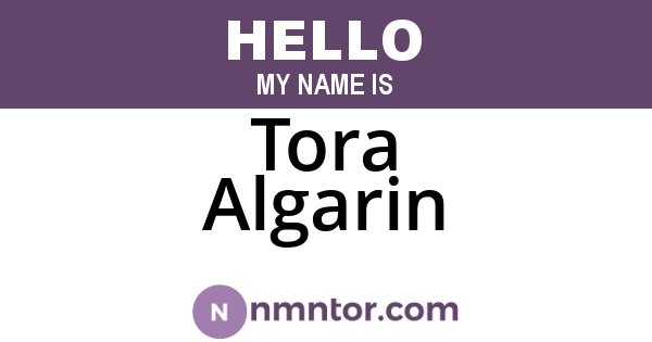 Tora Algarin