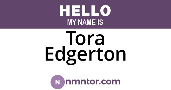 Tora Edgerton