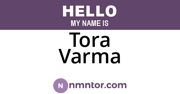 Tora Varma