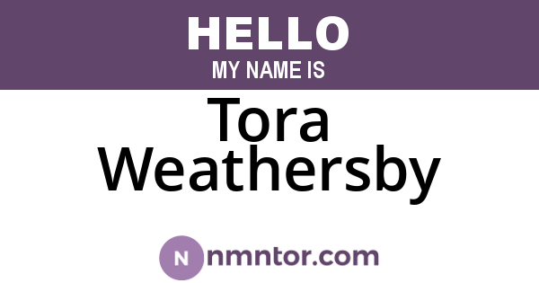 Tora Weathersby