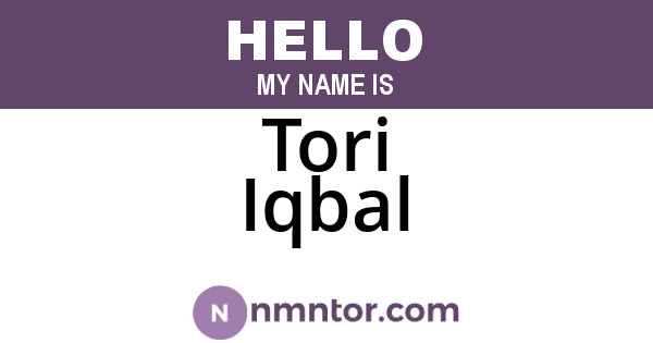 Tori Iqbal