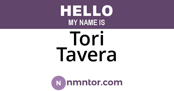 Tori Tavera