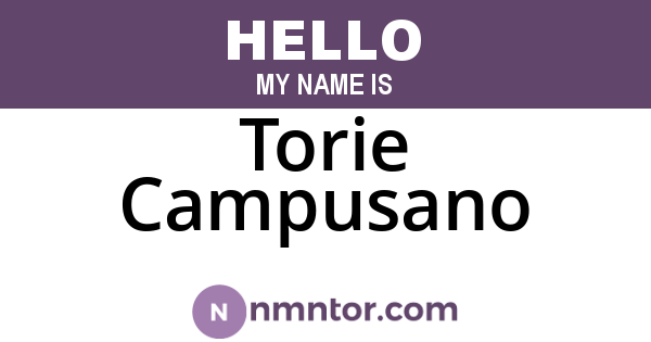 Torie Campusano
