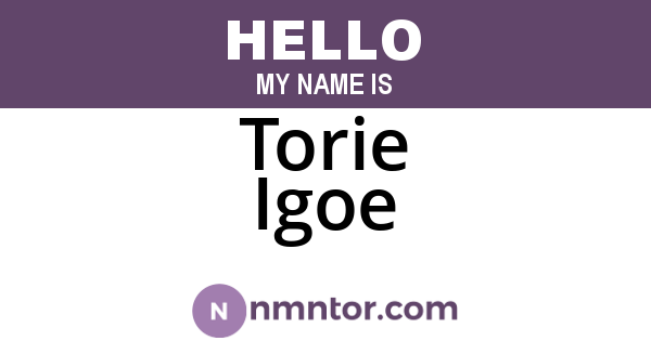 Torie Igoe