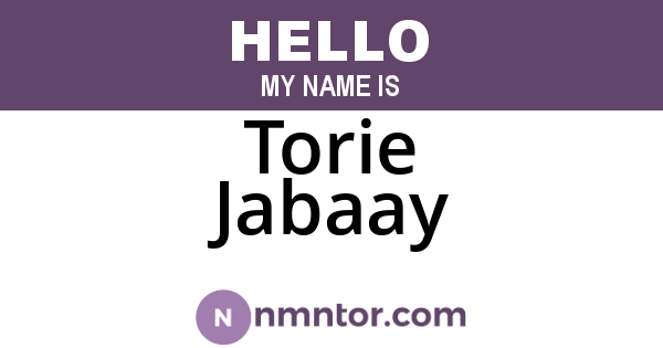 Torie Jabaay