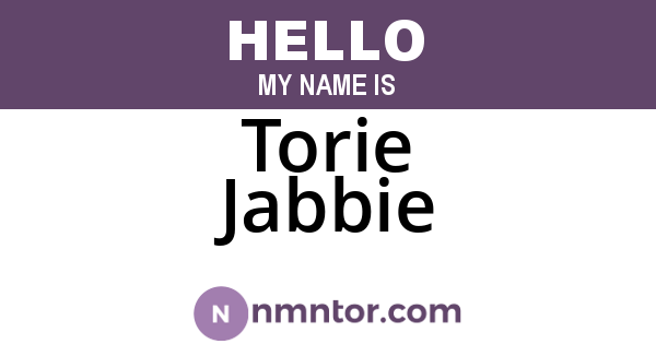Torie Jabbie