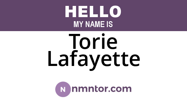 Torie Lafayette