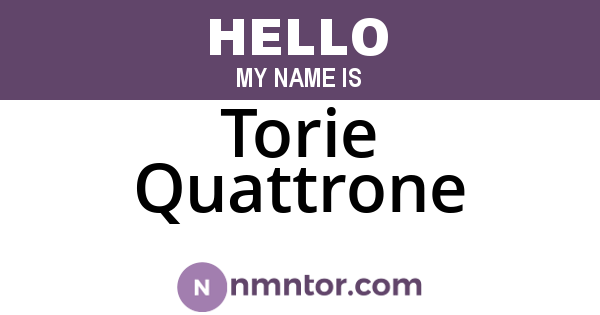 Torie Quattrone