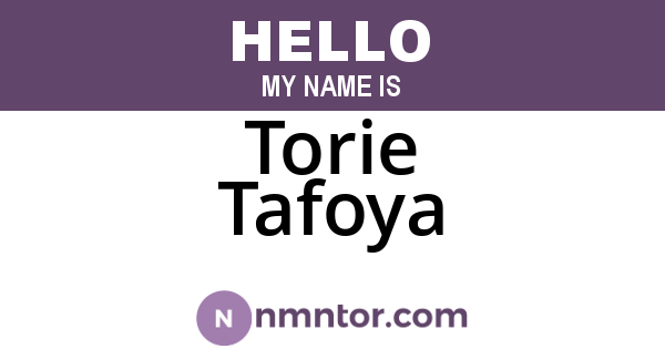 Torie Tafoya